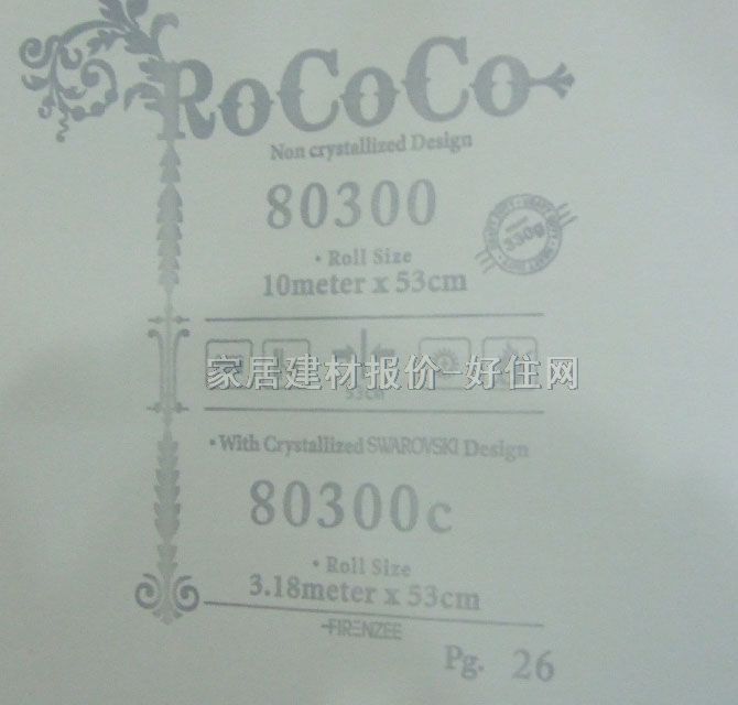 ROCOCO���� 80300 ��530mm���L10�� �W�� �tɫ