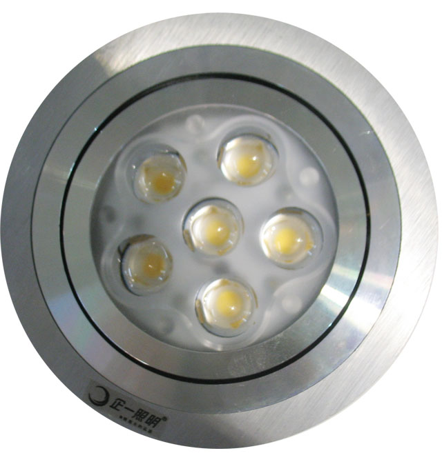 LEDͲ�����컨�� QY-L601 6��1w ���bǶ��ʽ ��113mm ܇�X���|ɳ�yɫ