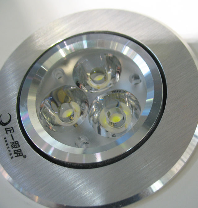 ��һ����LEDͲ�����컨�� QY-L306 3��1w ���bǶ��ʽ δ֪ ܇�X���|ɳ�yɫ