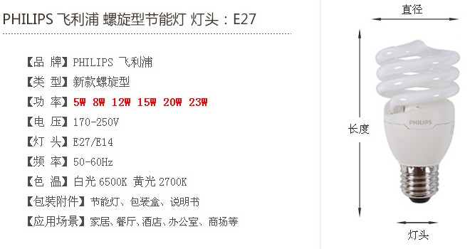 �w���ֹ��ܟ���Դ ������E27/CD 15W