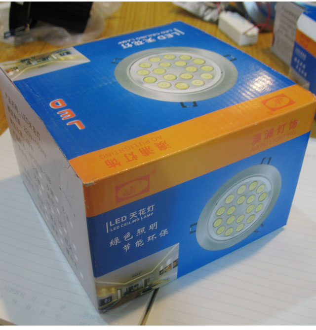 �h��LEDͲ�����컨�� AP261B-18B 18��1w ���bǶ��ʽ �_�צ�138mm  �X�Ͻ���|��ɫ