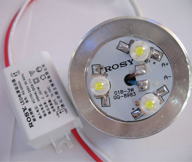 ����LEDͲ�����컨�� LED��YH-03Y 3��1w ���bǶ��ʽ �_�צ�72mm
