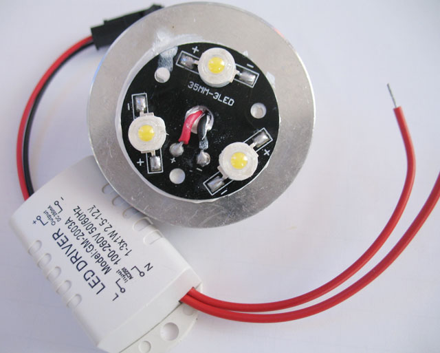 ����LEDͲ�����컨�� LED��YH-03Y 3��1w ���bǶ��ʽ �_�צ�72mm