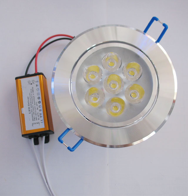 LEDͲ�����컨�� LED��YH-07Y 7��1w ���bǶ��ʽ �_�צ�90mm