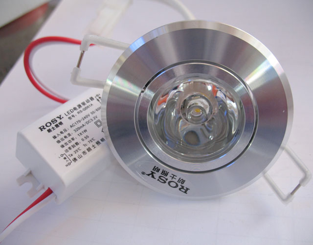 ��ʿLEDͲ�����컨�� LED��RS-LC211���߹⣩ 1��1w ���bǶ��ʽ �_�צ�60mm ܇�X���|�߹�ɫ