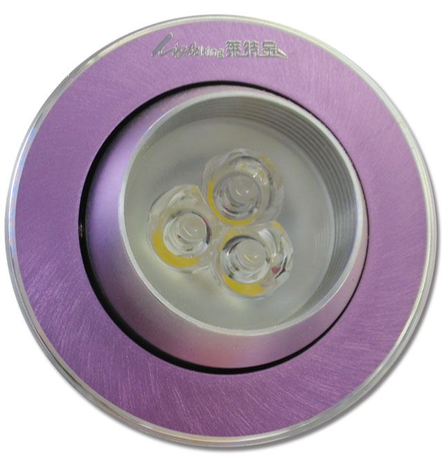 LEDͲ�����컨�� ţ�۟� 3��1w ���bǶ��ʽ �X�Ͻ���|��ɫ