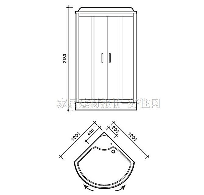 ��������ɣ�÷� AV004��X���� 1200mm��1200mm����2180mm