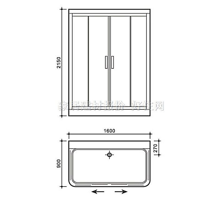 ��������ɣ�÷� AV008��X�p������ 1600mm��900mm����2150mm